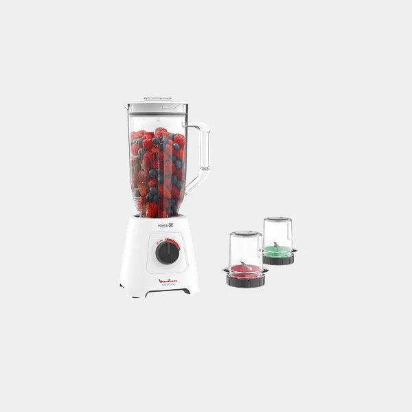 Moulinex Blendforce XXL Blender| 2.8L Jar|600W| 2 Attachment | Ice Crusher |LM458127 - White