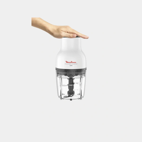 Moulinex Moulinette Essential Mini Chopper | Mince ,Chop And Mix | 400ml |300W | DJ520127 - White