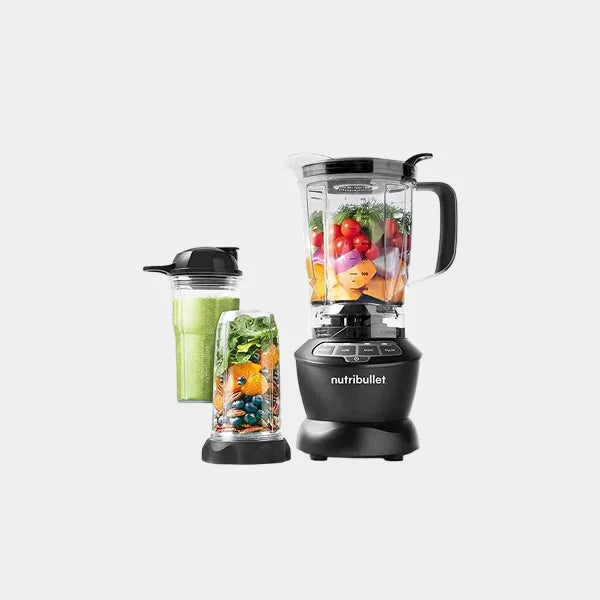 NutriBullet Blender Combo | 1000W High Power | 1.6L Tritan Pitcher | 3 Speeds / Pulse | 7 Pcs Set | Easy Grip Twist Extractor Blade | Leak Protection | NBC-0910B - Dark Grey