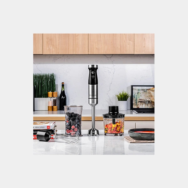 Nutricook 1200W DC motor Hand Blender With 700ml beaker|500ml Chopping Bowl| Stainless Steel Blades| Wisk with 20 variable speed 4in1 Blend,chop,whisk,froth | NC-HB100