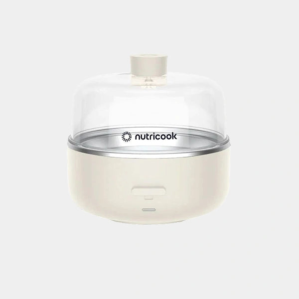 Nutricook Egg Cooker 2 – Quick Electric Egg Boiler, Multiple Boil Level Settings, Compact Countertop Breakfast Cooker - Sand | EC207ME-S