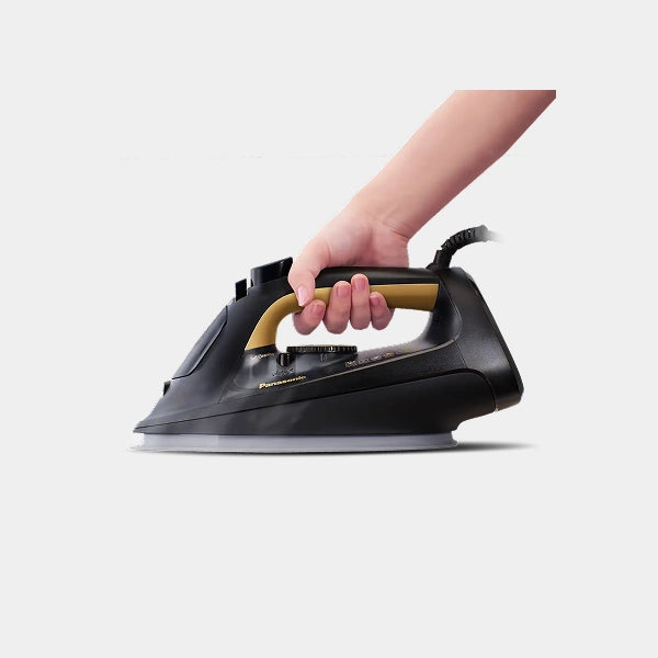 Panasonic 2800W Steam iron,40g/min Continous Steam, 180g/min powerful steam, Ceramic Soleplate, Anti-Drip, 300 ml Water Tank, Anti calc capsule,360 degree rotating cord |NI-JU900KTH|
