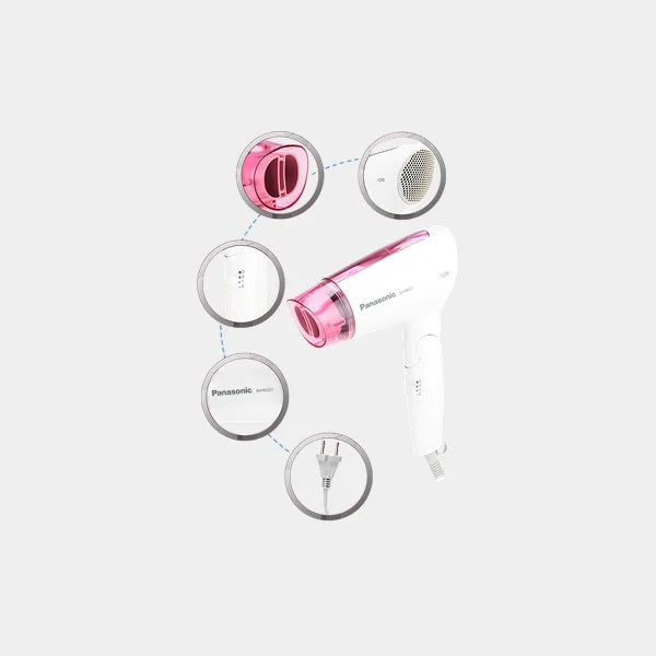 Panasonic Hair Dryer Quick dry nozzle| 1200W| 3 speed selections| Foldable handle | EH-ND21-P685