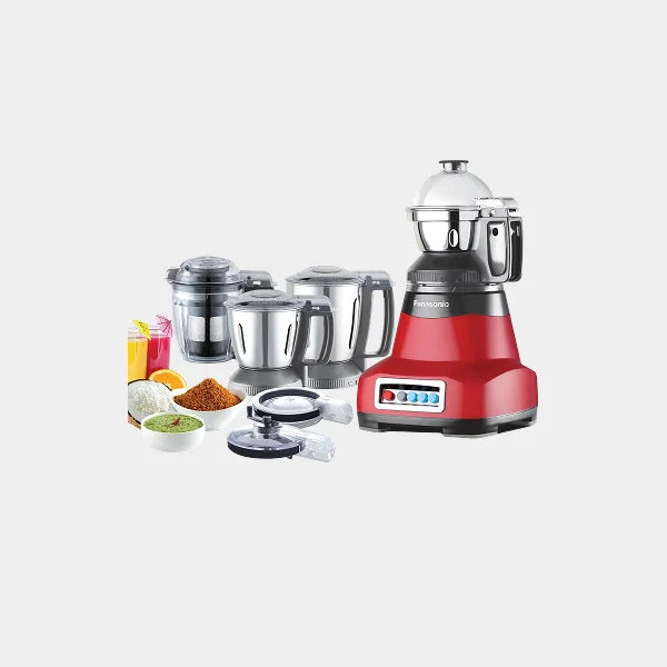 Panasonic Mixer Grinders 4 Stainless Steel durable Jars, 2000W, Single Pepper Grinding, Double Safety Lock | MX-AE465RTZ