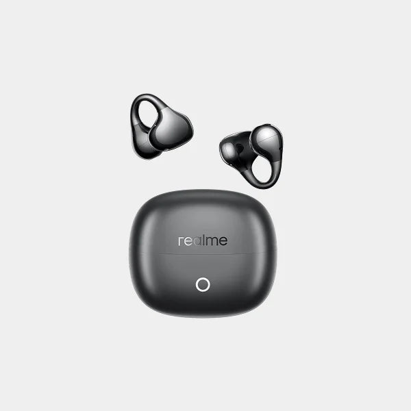 Realme Buds Clip Open Ear Wireless Earbuds with 11mm Dual Magnet Drivers, 3D Spatial Audio, 36H Playtime - Titanium Black