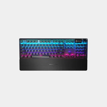SteelSeries Apex 5 Wired Gaming Keyboard | Hybrid Mechanical Switches | OLED Smart Display | Per-Key RGB Lighting | Aluminum Frame | Magnetic Wrist Rest | SS-KB-APX-5-US-BK - Black