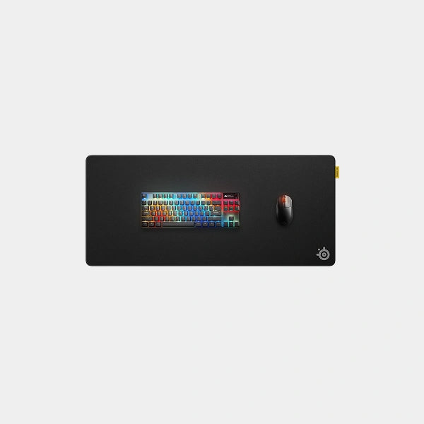 SteelSeries QcK XL Performance Control Gaming Mousepad | Extra Density for a Smooth Glide | Low-Profile Edge Stitching | Non-Slip Neoprene Rubber Base | 15.75 x 34.43 inch | SS-MP-QCKPERF-XL-CON-BK - Black