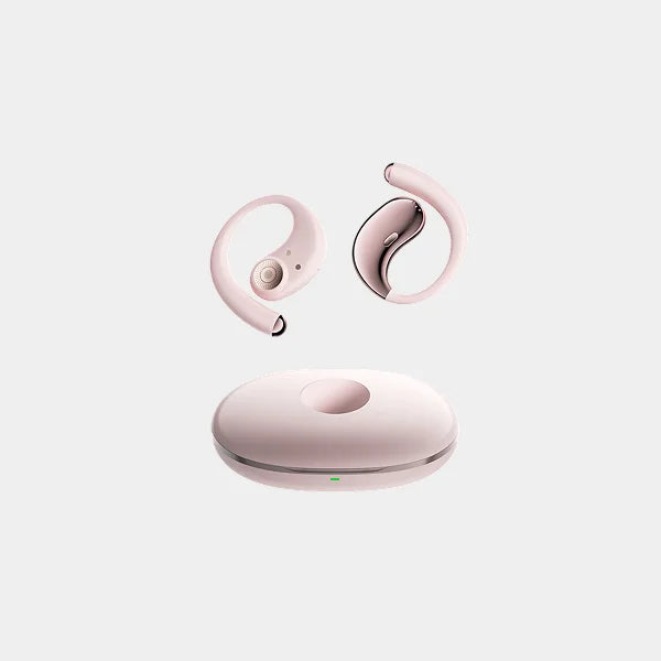 Swiss Military Delta 7 Open Ear Wireless Earbuds | 6 Hours Playback | Instant Pairing | Splash and Dust Resistant | SM-TWS-DELTA7-PNK- Pink