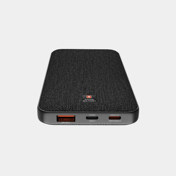 Swiss Military Power Bank 10000mAh 2C1A With Pd Fast Charge - Black