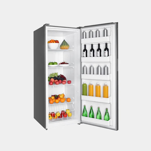 TCL Gross Upright Freezer | Single Door | 660 Liter Gross Capacity | Convertible Design | High-Capacity Storage | F663SDN - Inox