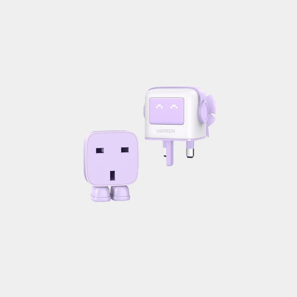 UGreen Nexode RG 65W 3-Port GaN Fast Charger UK -Purple