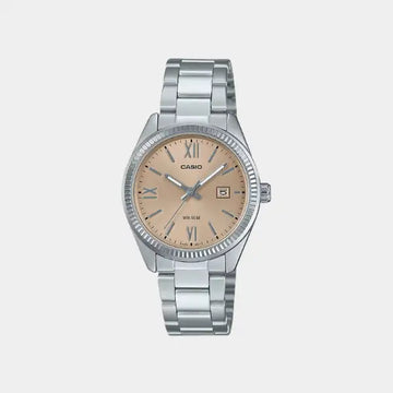 CASIO Women's Analog Orange Dial Watch - LTP-1302DD-4A2VDF