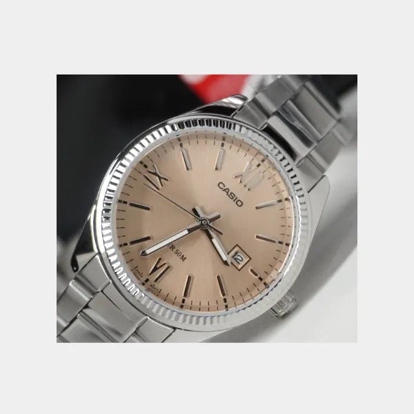 CASIO Women's Analog Orange Dial Watch - LTP-1302DD-4A2VDF