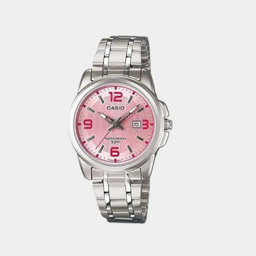 CASIO Women's Analog Pink Dial Watch - LTP-1314D-5AVDF
