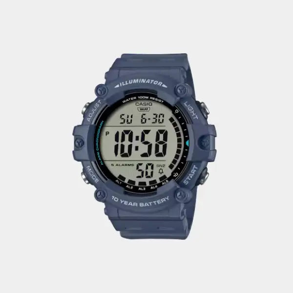 Casio Digital Blue Resin Band Watch for Men's WS-1500WH-2AVDF
