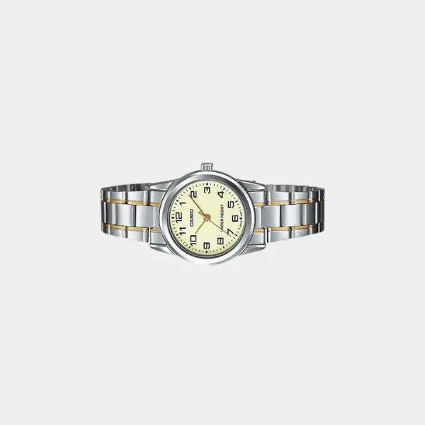 Casio Women's 25MM Dual Tone Analog Stainless Steel Strap Watch qatar