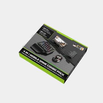 Confiavel X8 5 in 1 Mobile Game Combo Pack with RGB Mini Gaming Keyboard For PUB G Bluetooth Handheld Gaming Keyboard Compatible with Desktop, Laptop, Mac (Black)