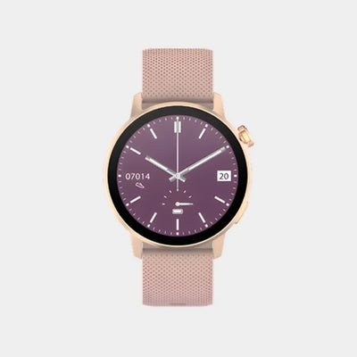DCU Tecnologic GeoTrack S GPS Smartwatch | 1.32 AMOLED Display | ABC Sensors | 130+ Sport Modes | Google and Siri Voice Assistant | 34157086 - Pink Gold
