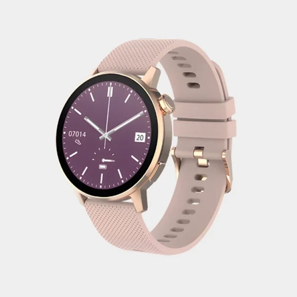 DCU Tecnologic GeoTrack S GPS Smartwatch | 1.32 AMOLED Display | ABC Sensors | 130+ Sport Modes | Google and Siri Voice Assistant | 34157086 - Pink Gold