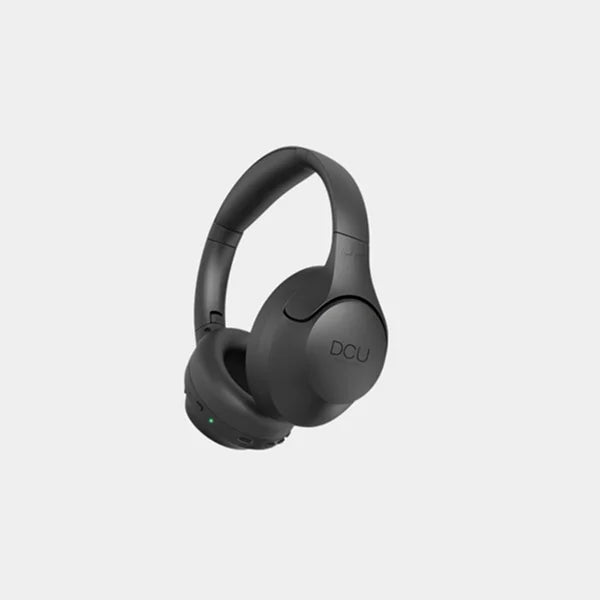 DCU Tecnologic True Immersive Bluetooth Headphones | Digital Active Noise Cancellation | 60 Hours of Playback | USB-C Fast Charging | Over-Ear Foldable Design | Bluetooth 5.3 | 34152515 - Black