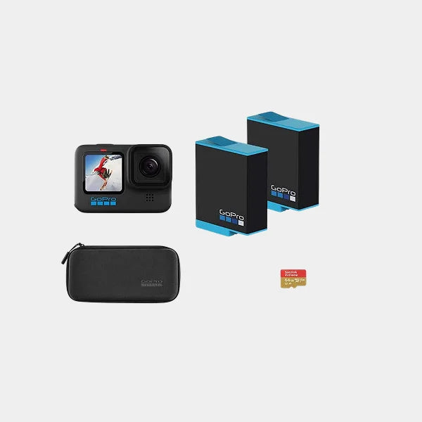 GoPro Hero 10 Bundle (Battery + Memory Card + Compact Case) - Black in qatar