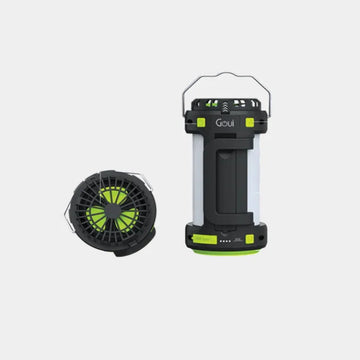 Goui Glow Outdoor Camping Light With Fan - Black