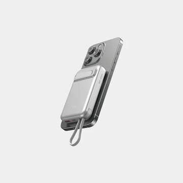 Green Lion DXB 10000mAh Power Bank with Stand - Silver