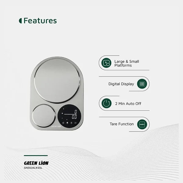 Green Lion Dual Kitchen Scale - Silver qatar
