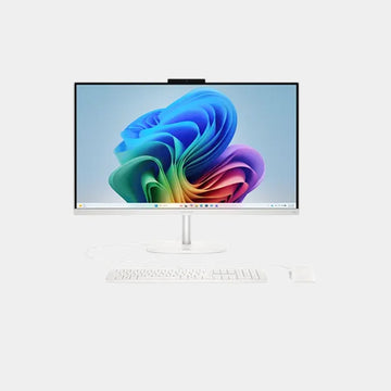 HP OmniStudio CW0002NE All-in-One Desktop PC | 27-Inch QHD 100 Hz Display | AMD Ryzen AI 7 450 | 16GB RAM | 512GB NVMe SSD | English Keyboard | Windows 11 Home | DP9Y2EA - Cotton White