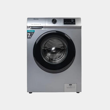Hisense 7.0 Kg Fully-Automatic Front Loading Washing Machine |Steam Wash| Built in Heater |WFVB7012MS- Silver