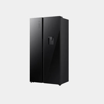 Hisense  725 litres Side by Side Refrigerator with Water Dispenser| Inverter Compressor| No Frost Technology|RS3P725NBG- Silver