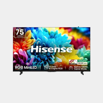 Hisense 75 Inch | RGB MiniLED | Hi-View AI Engine RGB | Native 180Hz Game Mode | 75UR8S