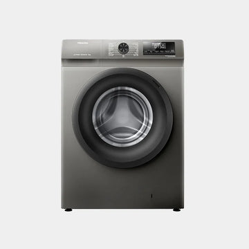 Hisense 8 Kg Front Load Slim Drum Washing Machine| Inverter Motor 1200 RPM| Quick Wash| Pause & add Function| Allergy Steam Care|WFQP8012T- Titanium Grey