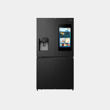 Hisense  Four Door French Smart Refrigerator with Touch Screen| 538L Net Capacity| Water & Ice Dispenser|RQ759N4IBU1  -Black