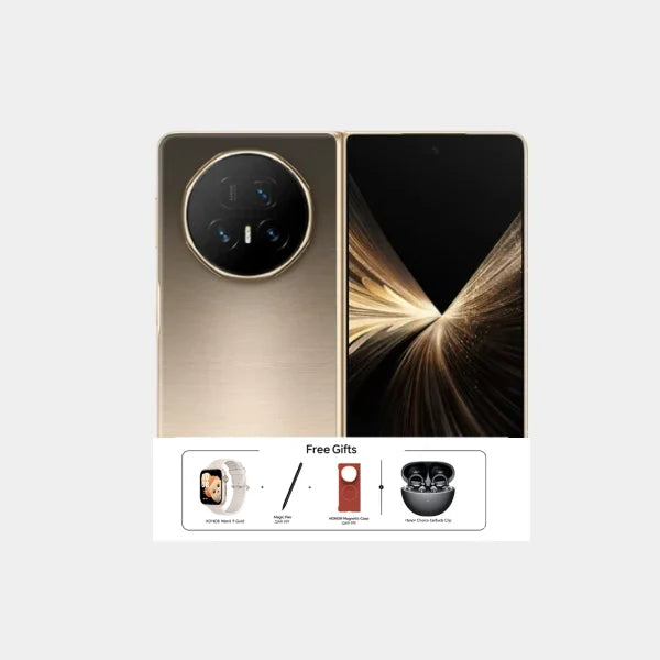 Honor Magic V5 16GB 512GB (Watch5 Gold+ Magic Pen + Case+ Honor Choice Earbuds Clip ) Dawn Gold