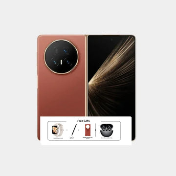 Honor Magic V5 سعة 16 جيجابايت وذاكرة 512 جيجابايت (ساعة 5 ذهبية + قلم سحري + حافظة + مشبك سماعات أذن Honor Choice) بني محمر 