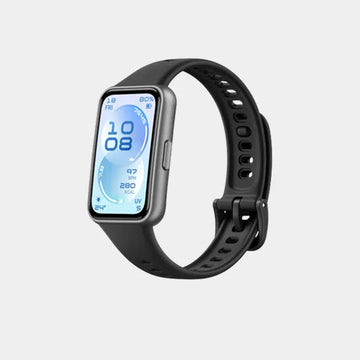 Huawei Band 11 Matte Black Durable Polymer Case Black Fluoroelastomer Strap- Black