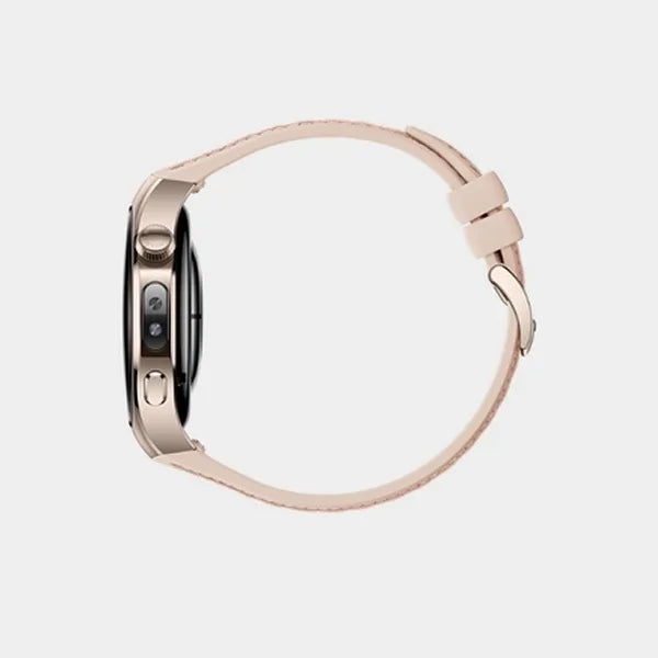 Huawei Watch 5 42mm LTE Sand Gold Stainless Steel Case Beige Strap in qatar