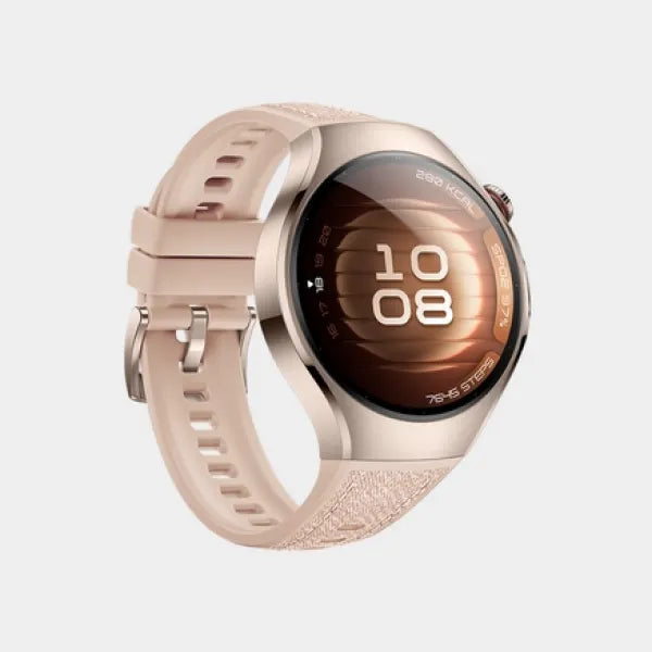 Huawei Watch 5 42mm LTE Sand Gold Stainless Steel Case Beige Strap qatar