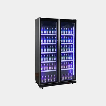 Ignis Double Door Showcase Chiller, 690L, Black| SX2-760F