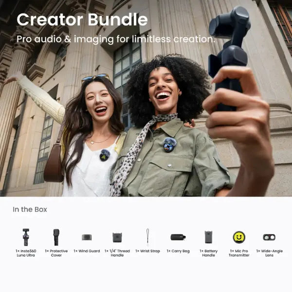 Insta360 Luna Ultra 8K  Gimbal Camera Creator Bundle 