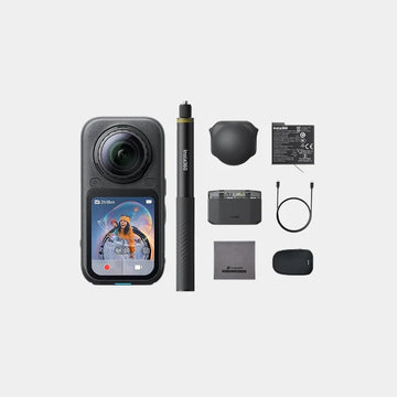 Insta360 X6 Essentials Bundle 8K 360 Camera with 1/1.1'' Sensors | Action Camera| Dual Custom Square 1/1.1" Sensors| Triple AI Chip| Replaceable Lens 2.0| 140 Minutes 8K Video - Black
