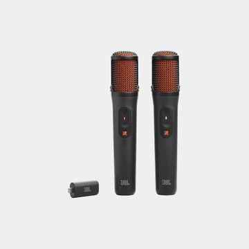 JBL EasySing Mics - Two Wireless AI-Powered Microphones with Real-time Vocal Removal, Seamless Connection, Plug in and Sing with Clear, Crisp Sound for Up to 10 Hours of Singing time - Black