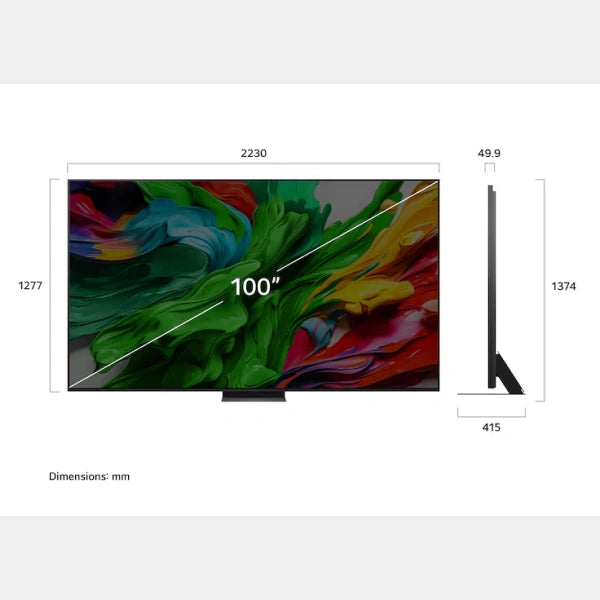 LG 100 Inch QNED  Evo Ai QNED 86 4k, 120 Hz Smart Tv, Ai Magic Remote, Webos 25 | 100QNED86A6A