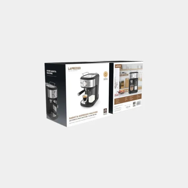 LePresso Barista Espresso Machine Automatic Milk Frother & Flow Meter - Black in qatar