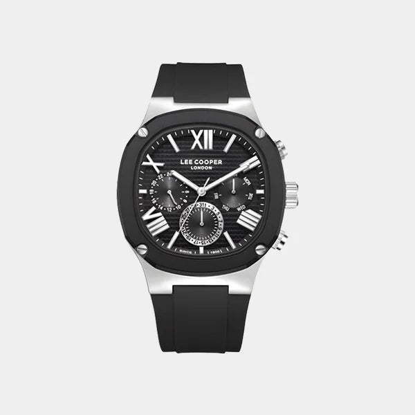 Lee Cooper Men's Multi Function Black Dial Watch - LC08150.351