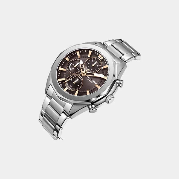 Lee Cooper Men's Multi Function Dark Brown Dial Watch - LC08005.360 in qatar