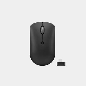 Lenovo 400 USB-C Wireless Compact Mouse | 4 Buttons | Red Optical Sensor | Upto 2400 DPI | 1 AA Battery | Compatible with Windows 11 | GY51D20865 – Black
