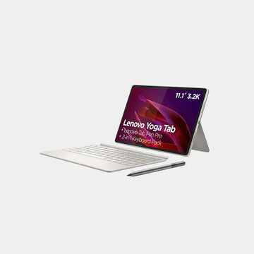 Lenovo Yoga Tab -TB 710FU Wifi| 11.1" 3.2K  (LTPS 600nits Anti-reflection, 144Hz, IP53)| Snapdragon® 8 Gen 3| Qualcomm® Adreno™ 750 GPU|2GB(+9)/256GB| 13MP/Rear 13MP + 2MP| 8860mAh|Android 15 with Folio Keyboard & Pen|ZAG60251AE- Seashell