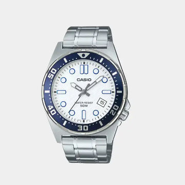 CASIO Men's Analog White Dial Watch - MTD-135D-7AVDF